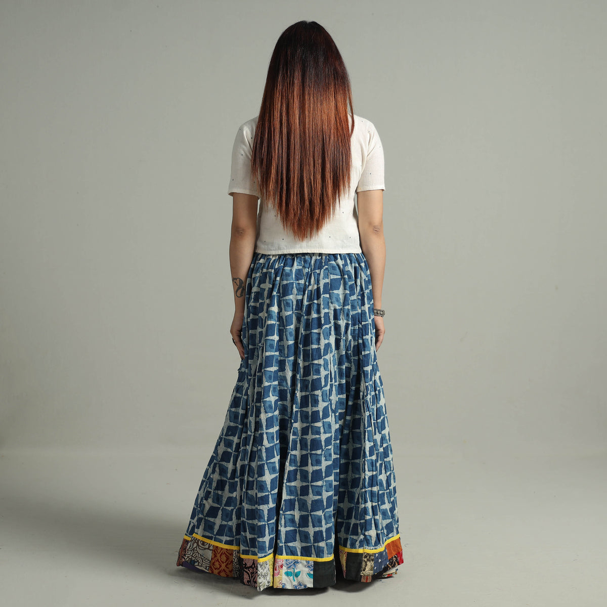 Patchwork Long Skirt