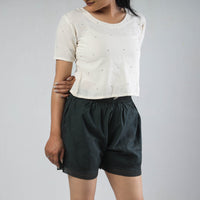 chikankari shorts