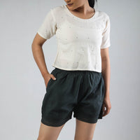 chikankari shorts