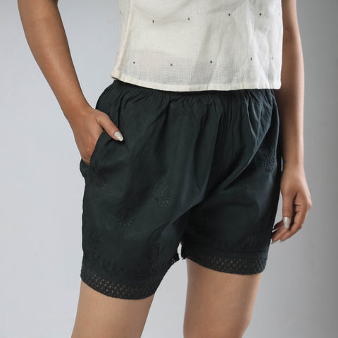 chikankari shorts