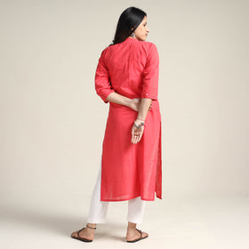  iTokri Casuals - Mangalgiri Pure Handloom Cotton Embroidered Long Kurta 