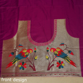 Purple - bangalore silk paithani saree 01 - handcrafted