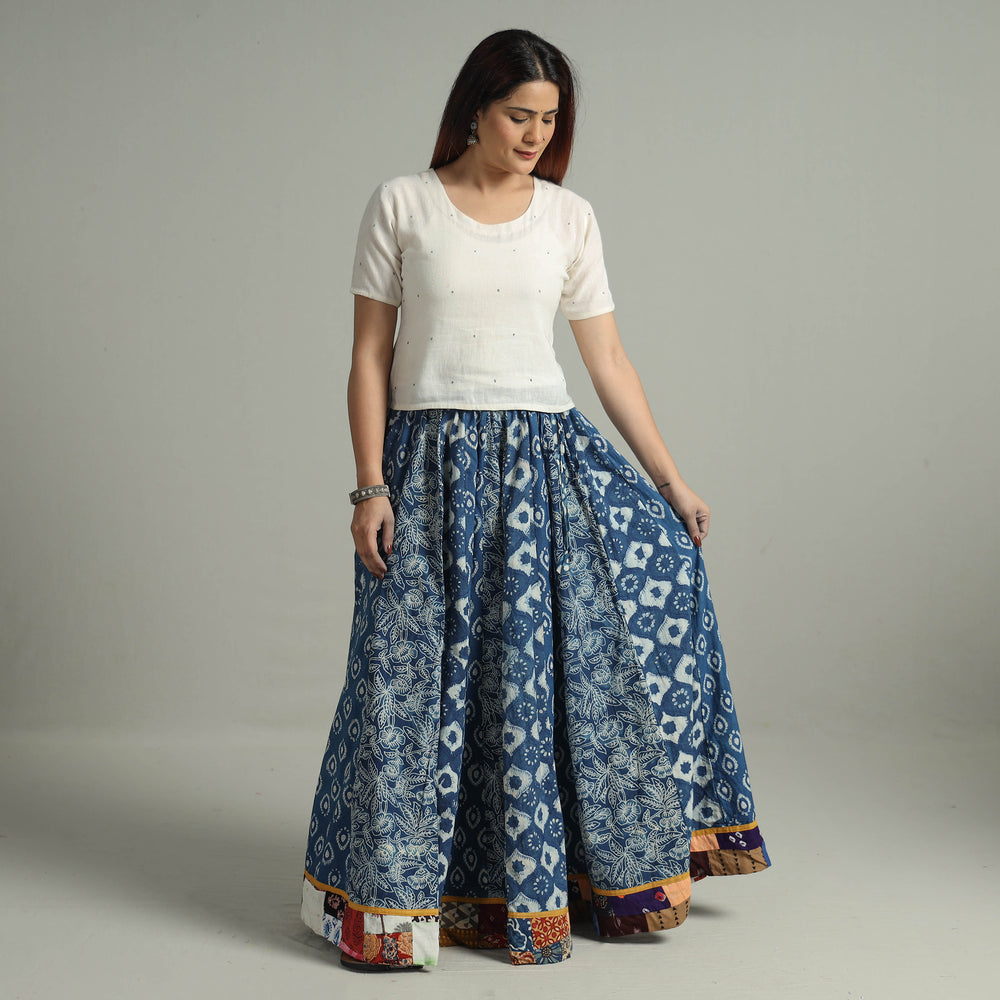 Patchwork Long Skirt