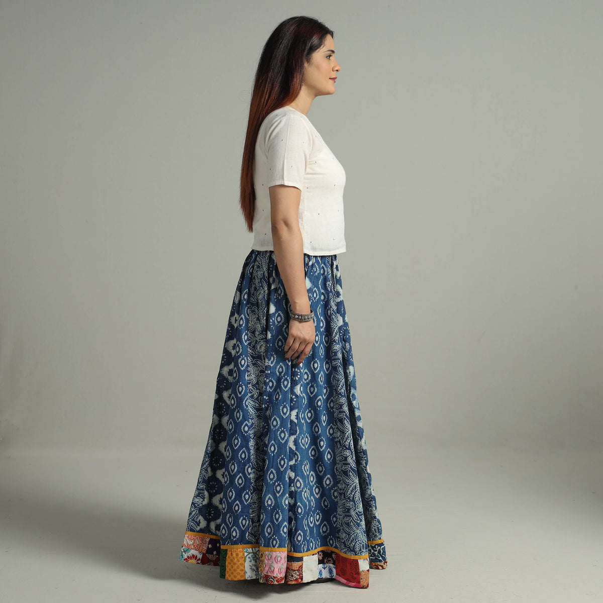 Patchwork Long Skirt