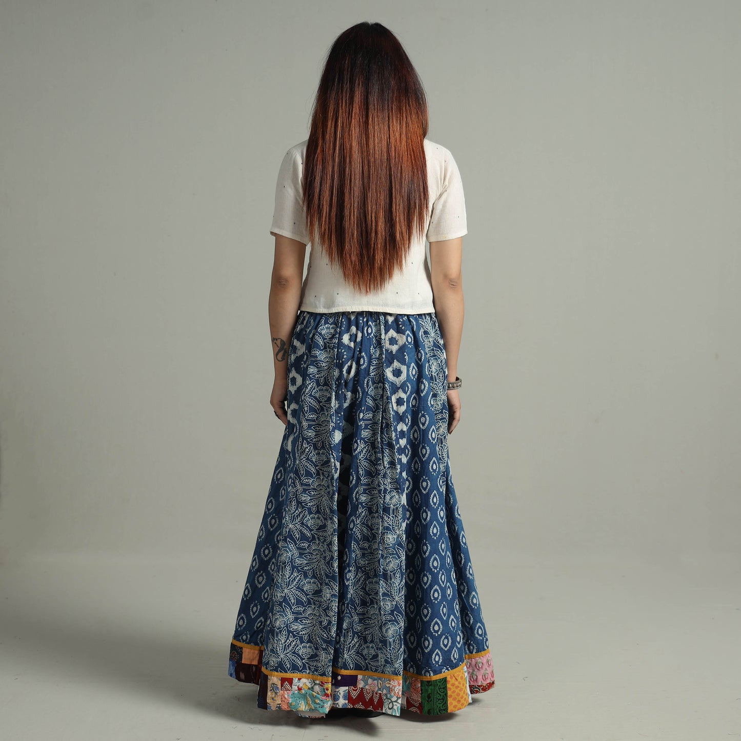 Patchwork Long Skirt