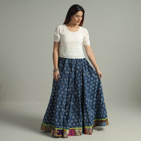 Patchwork Long Skirt