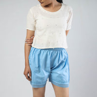 chikankari shorts