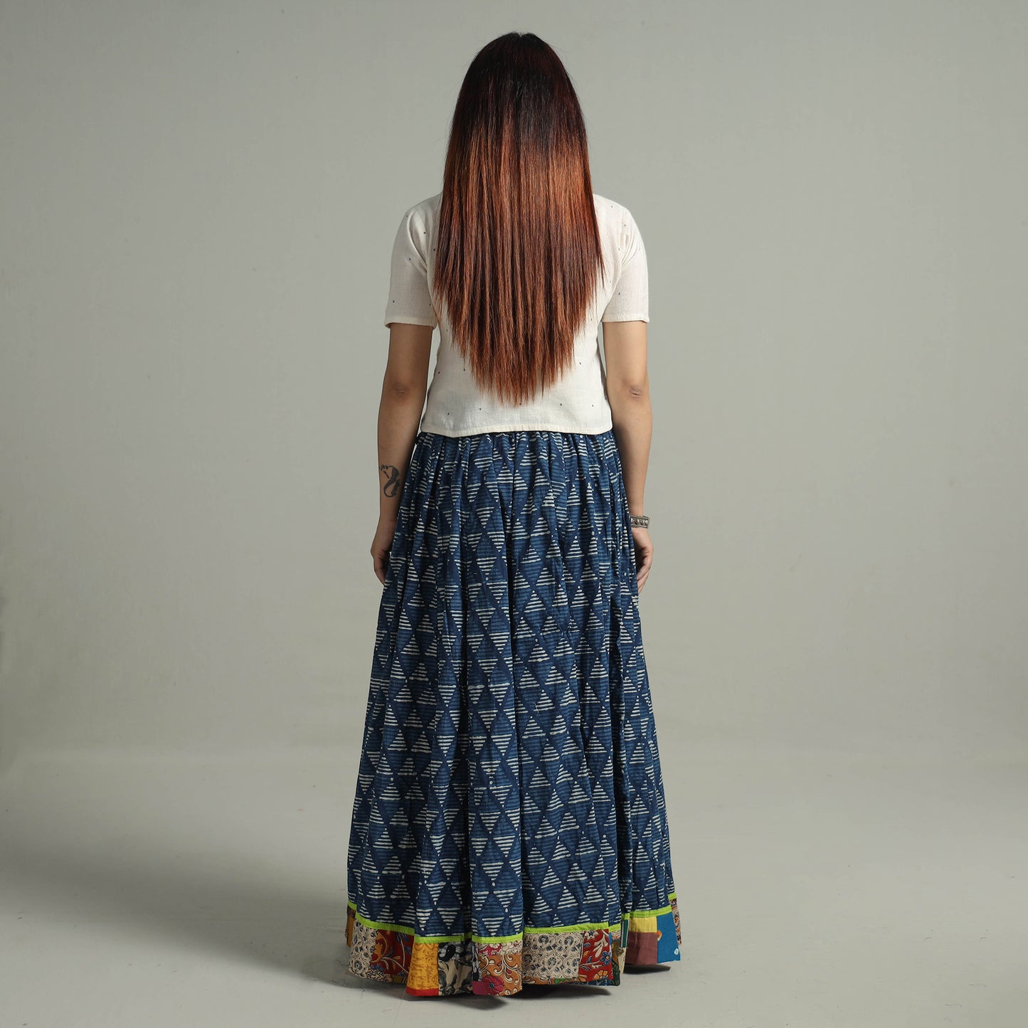 Patchwork Long Skirt