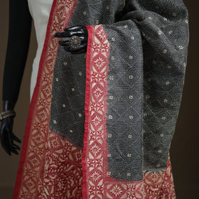 Tussar Silk Handloom Bolpur Kantha Hand Embroidered Dupatta 01
