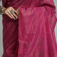 Pink - Traditional Venkatagiri Handloom Cotton Zari Saree 18