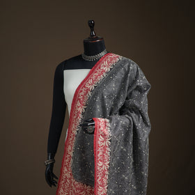 Tussar Silk Handloom Bolpur Kantha Hand Embroidered Dupatta 02