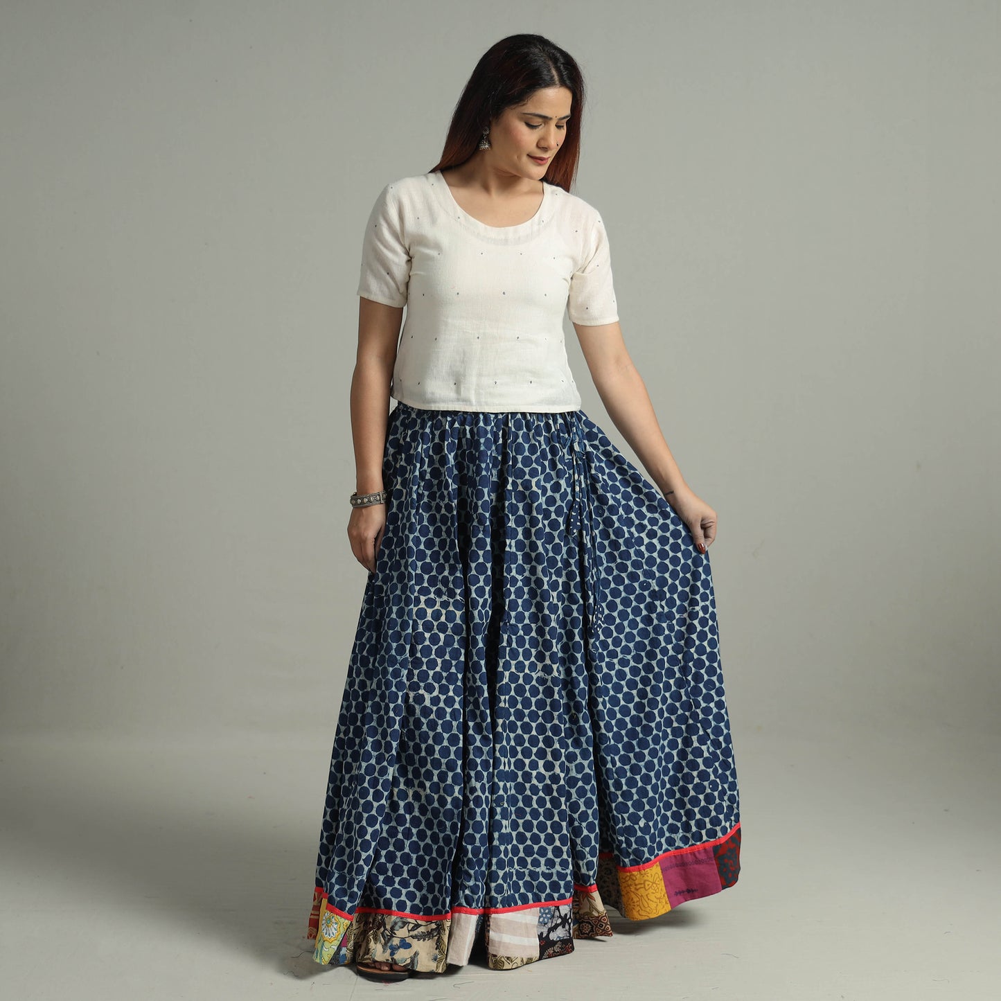 Patchwork Long Skirt