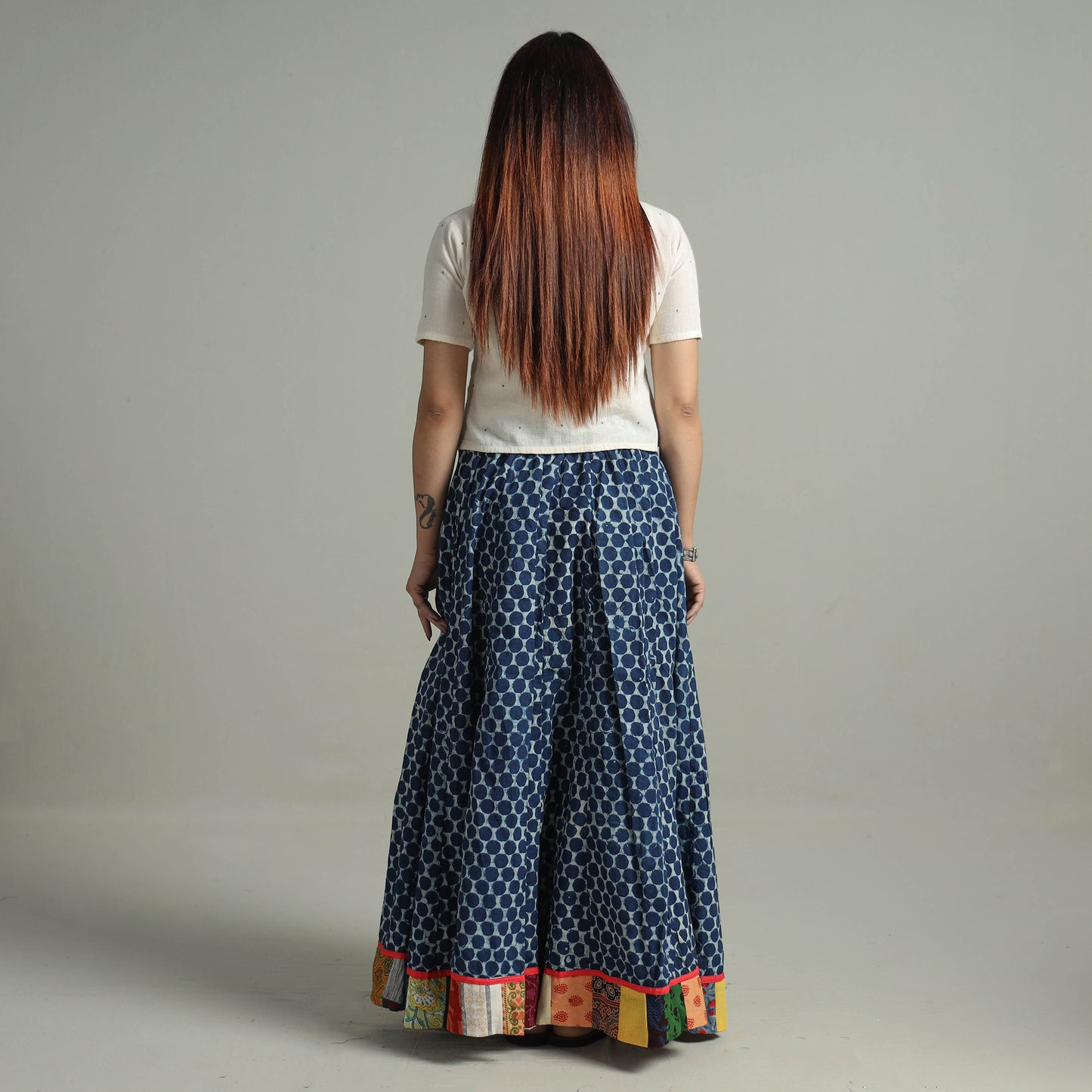 Patchwork Long Skirt