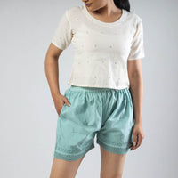 chikankari shorts