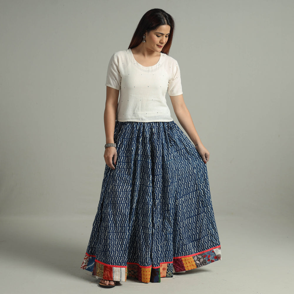 Patchwork Long Skirt