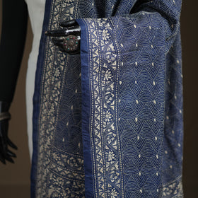Tussar Silk Handloom Bolpur Kantha Hand Embroidered Dupatta 04