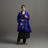 Blue - Kutch Ahir Hand Embroidery Woollen Shawl 42