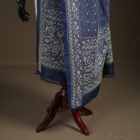 Tussar Silk Handloom Bolpur Kantha Hand Embroidered Dupatta 04