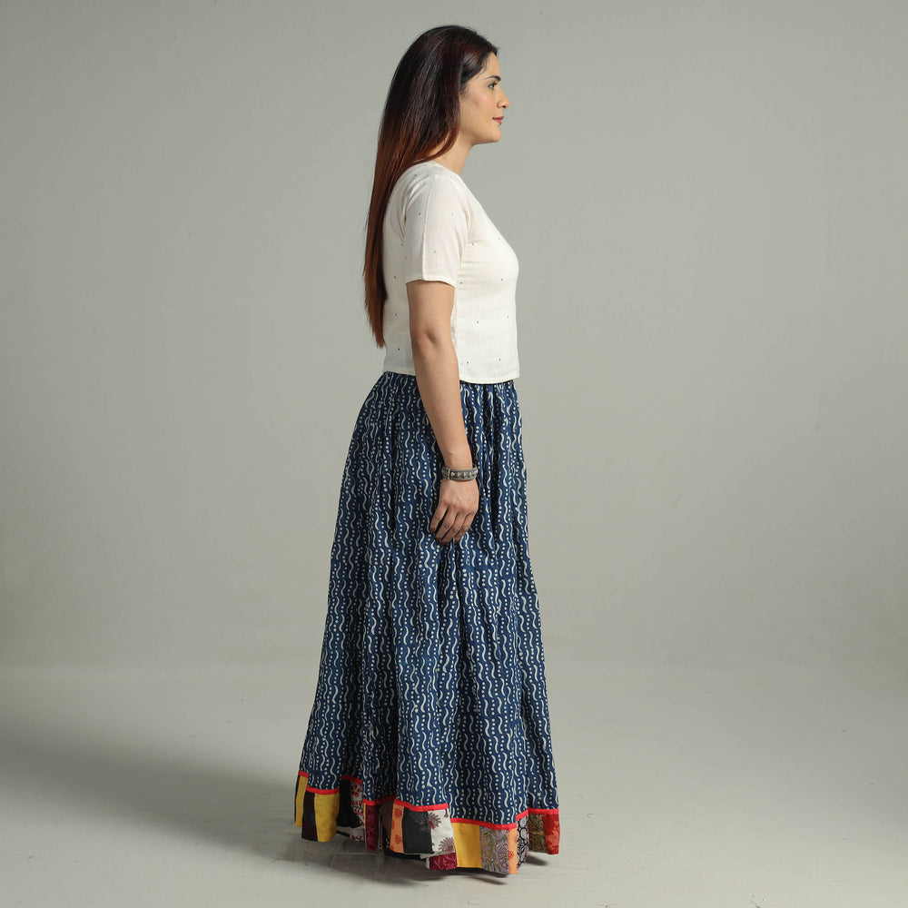 Patchwork Long Skirt