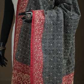 Tussar Silk Handloom Bolpur Kantha Hand Embroidered Dupatta 05