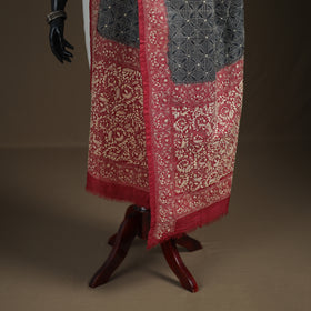 Tussar Silk Handloom Bolpur Kantha Hand Embroidered Dupatta 05