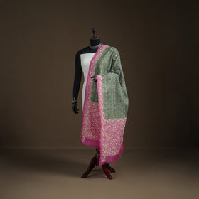 Tussar Silk Handloom Bolpur Kantha Hand Embroidered Dupatta 06