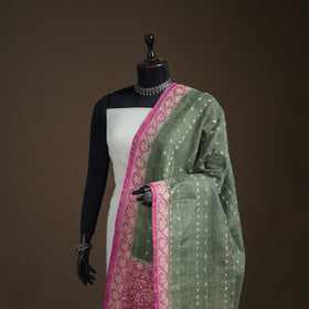 Tussar Silk Handloom Bolpur Kantha Hand Embroidered Dupatta 06