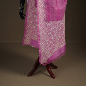 Tussar Silk Handloom Bolpur Kantha Hand Embroidered Dupatta 08