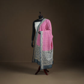 Tussar Silk Handloom Bolpur Kantha Hand Embroidered Dupatta 09