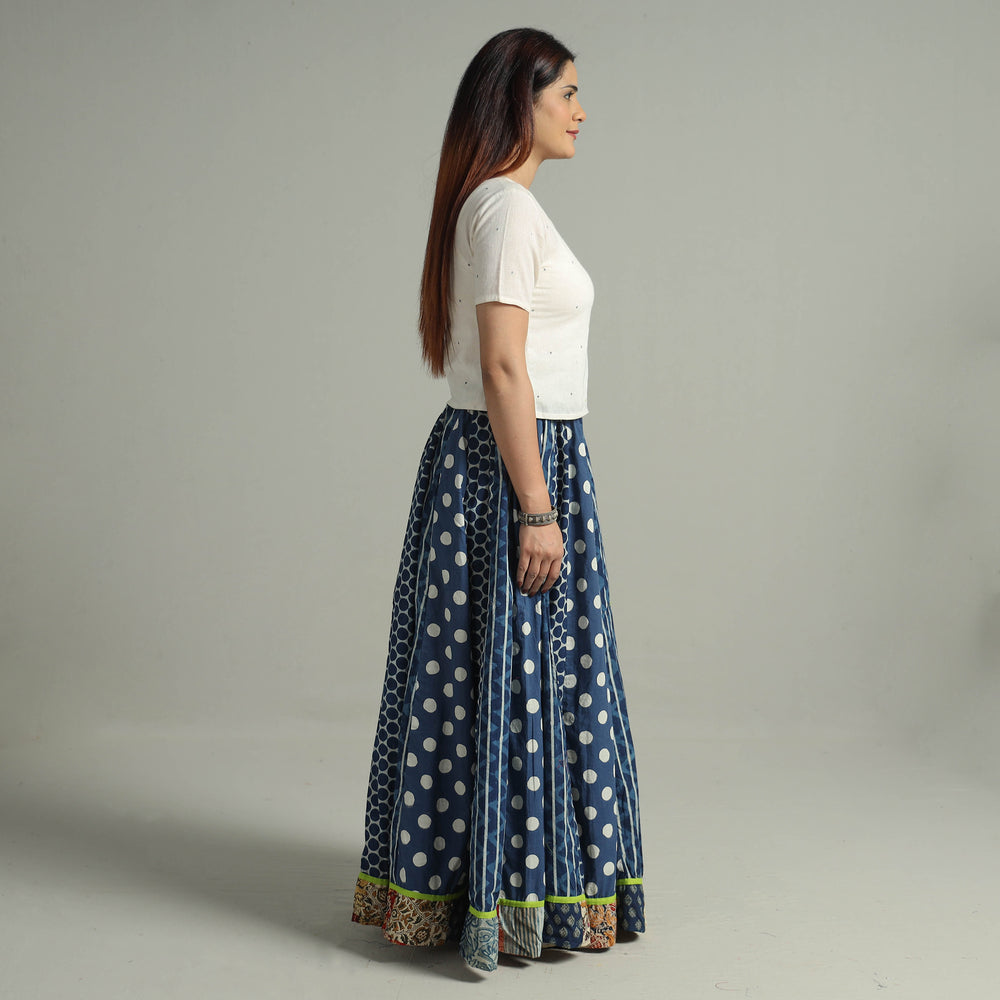 Patchwork Long Skirt