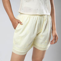 chikankari shorts