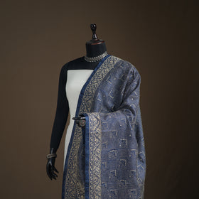 Tussar Silk Handloom Bolpur Kantha Hand Embroidered Dupatta 12