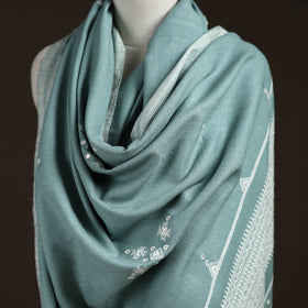 Kutch Bhujodi Handwoven Mirror Work Acrylic Wool Shawl 38