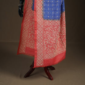 Tussar Silk Handloom Bolpur Kantha Hand Embroidered Dupatta 13