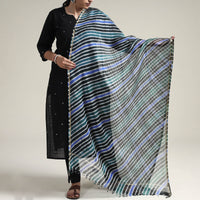 Multicolor - Leheriya Tie-Dye Kota Doria Silk Dupatta with Tassels