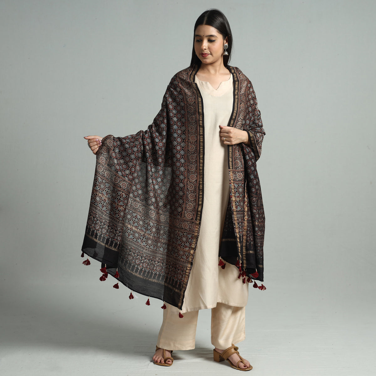 Ajrakh Dupatta