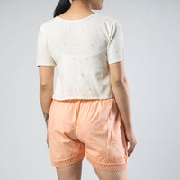 chikankari shorts