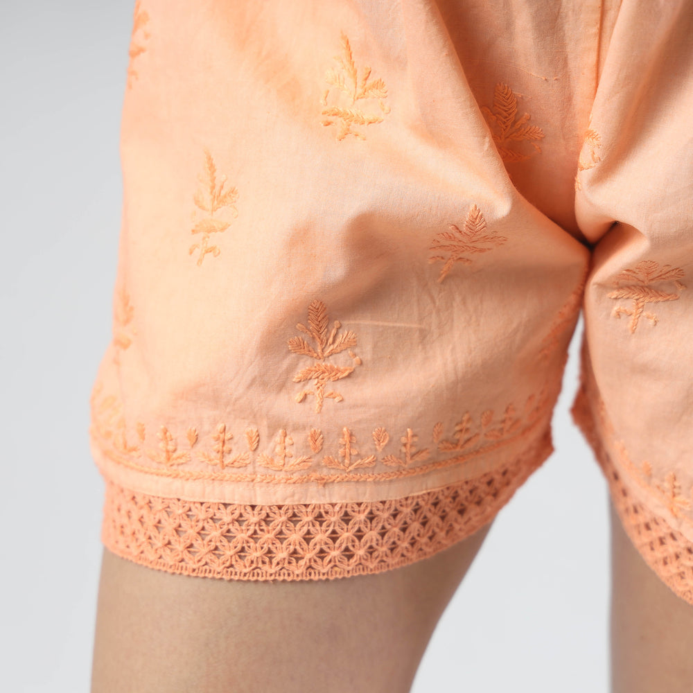 chikankari shorts