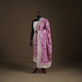Tussar Silk Handloom Bolpur Kantha Hand Embroidered Dupatta 17