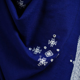 Kutch Bhujodi Handwoven Mirror Work Acrylic Wool Shawl 41