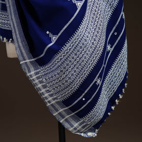 Kutch Bhujodi Handwoven Mirror Work Acrylic Wool Shawl 41