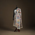 Tussar Silk Handloom Bolpur Kantha Hand Embroidered Dupatta 19