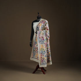 Tussar Silk Handloom Bolpur Kantha Hand Embroidered Dupatta 19