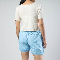 chikankari shorts