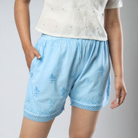 chikankari shorts