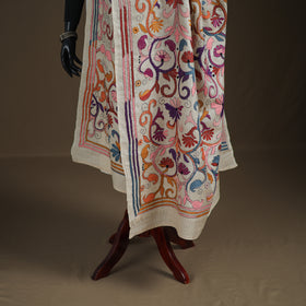 Tussar Silk Handloom Bolpur Kantha Hand Embroidered Dupatta 20