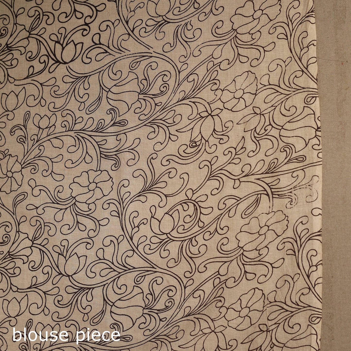 Yellow - printed cotton nellore kalamkari saree 12