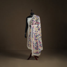 Tussar Silk Handloom Bolpur Kantha Hand Embroidered Dupatta 24