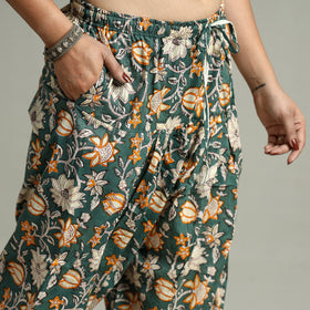 Buy Sanganeri Block Printed Cotton Elasticated Salwar 08 Online at iTokri.com