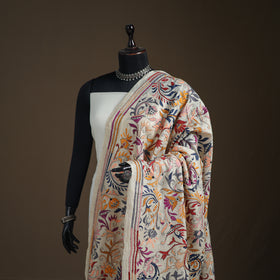 Tussar Silk Handloom Bolpur Kantha Hand Embroidered Dupatta 25